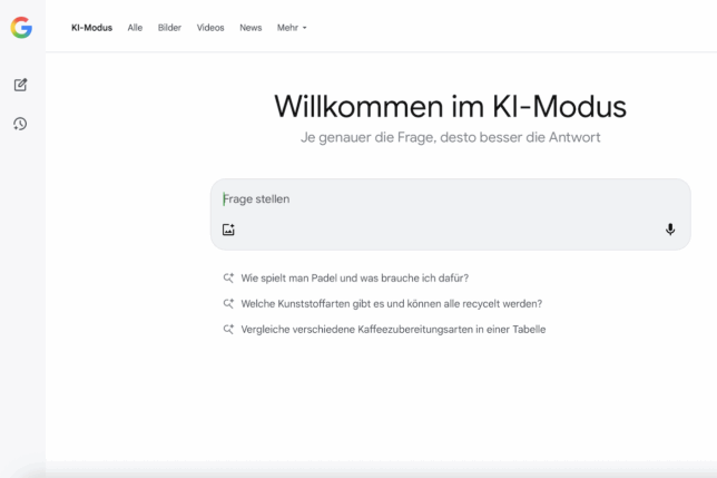 Google AI Mode jetzt in Deutschland